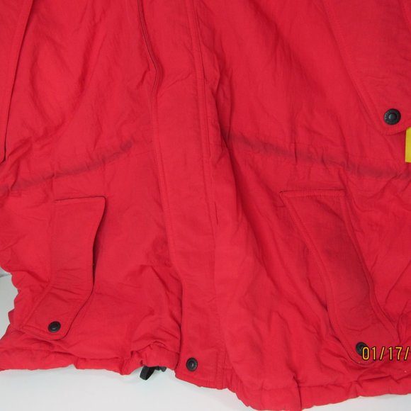 Vtg 90's Marlboro Country Store Men's Duck Down Puffer Jacket Red Full zip LG - Picture 8 of 12